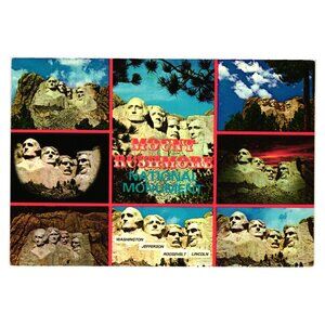 Mount Rushmore National Monument Postcard Black Hills South Dakota Collectible